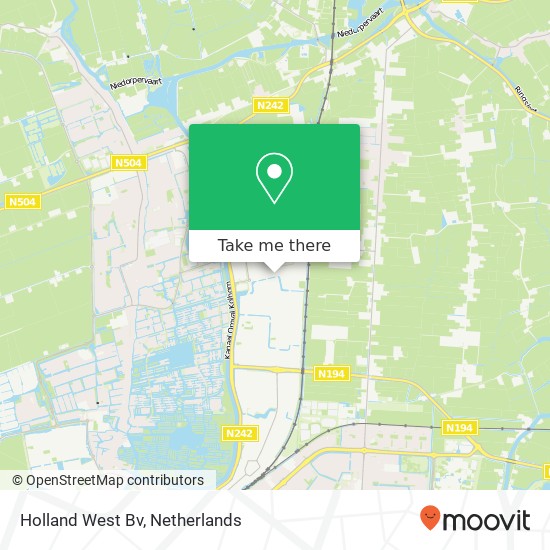 Holland West Bv map