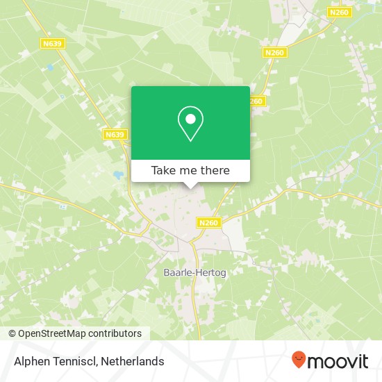 Alphen Tenniscl map