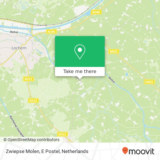 Zwiepse Molen, E Postel map