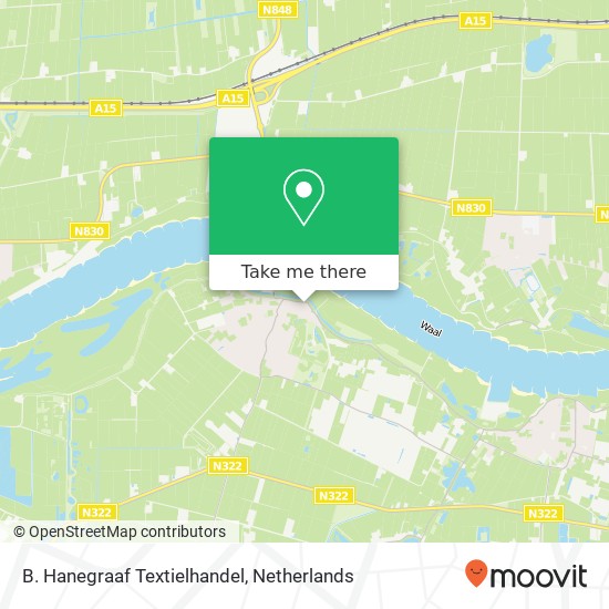 B. Hanegraaf Textielhandel map