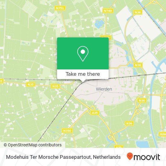 Modehuis Ter Morsche Passepartout map