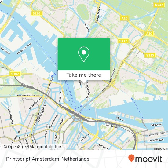 Printscript Amsterdam map