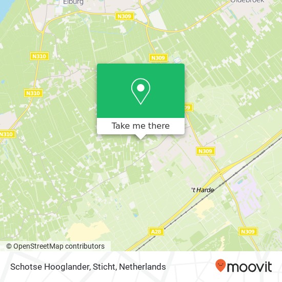 Schotse Hooglander, Sticht map