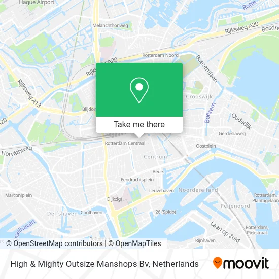 High & Mighty Outsize Manshops Bv map