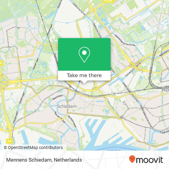 Mennens Schiedam map