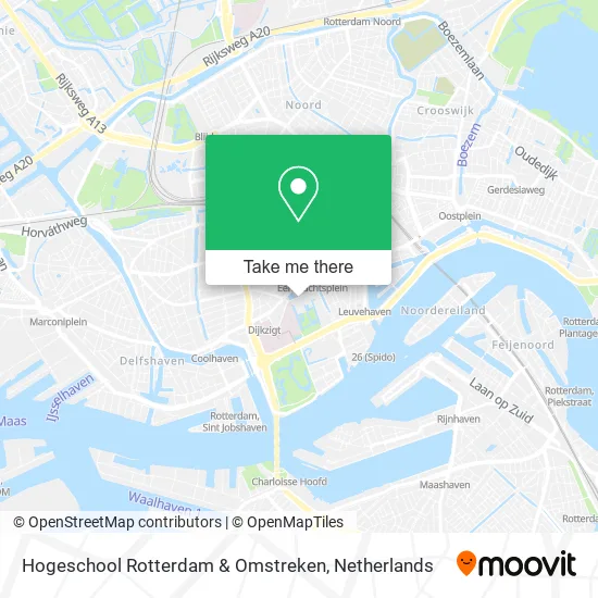 Hogeschool Rotterdam & Omstreken map