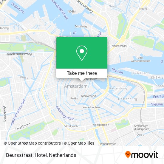 Beursstraat, Hotel Karte