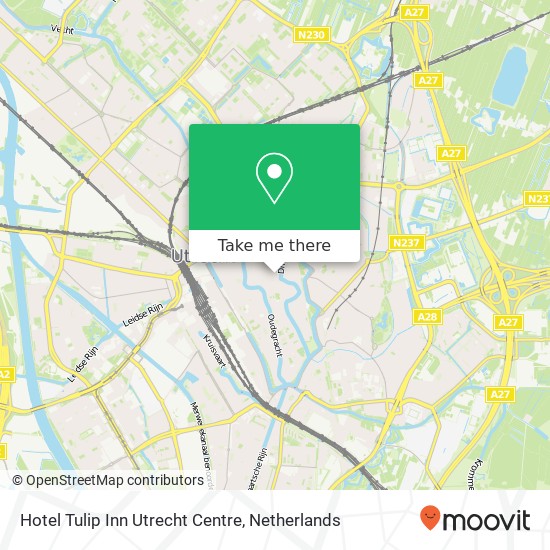 Hotel Tulip Inn Utrecht Centre map