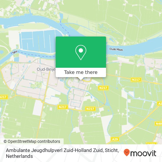 Ambulante Jeugdhulpverl Zuid-Holland Zuid, Sticht Karte