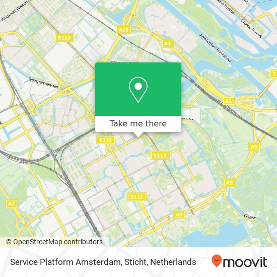 Service Platform Amsterdam, Sticht Karte