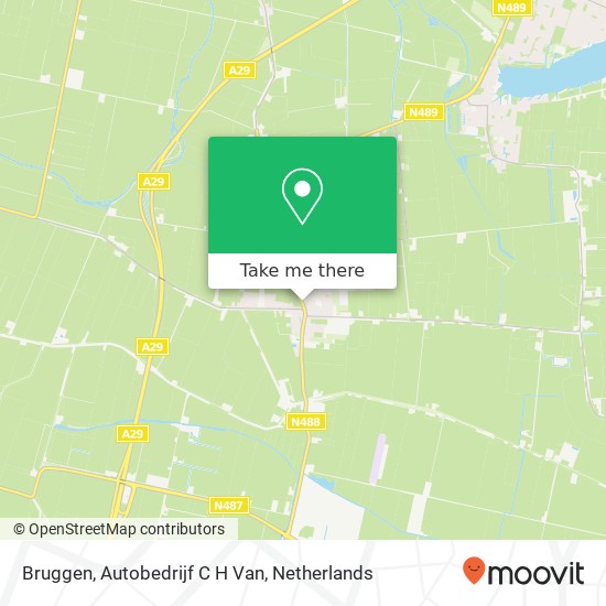 Bruggen, Autobedrijf C H Van map