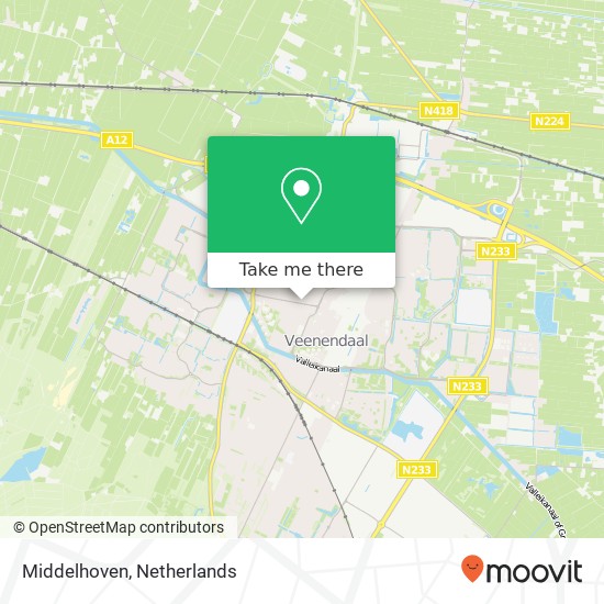 Middelhoven Karte