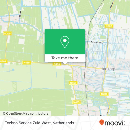 Techno Service Zuid-West map