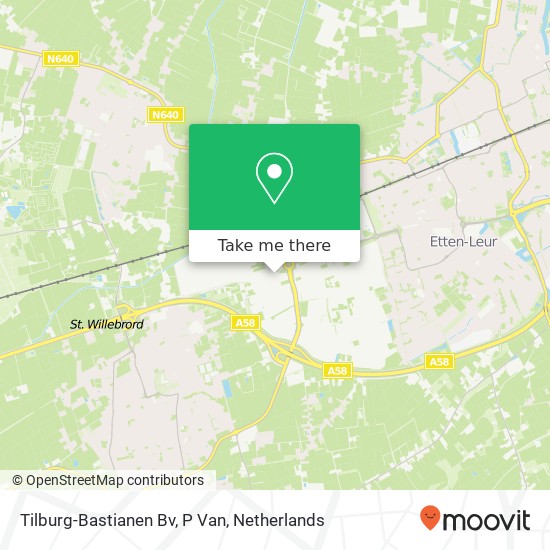 Tilburg-Bastianen Bv, P Van map