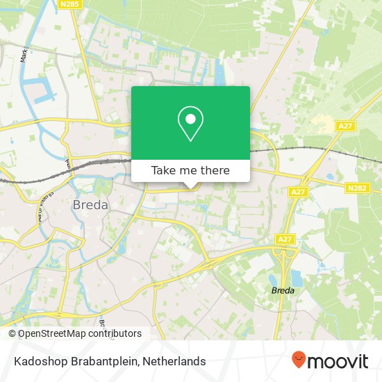 Kadoshop Brabantplein map