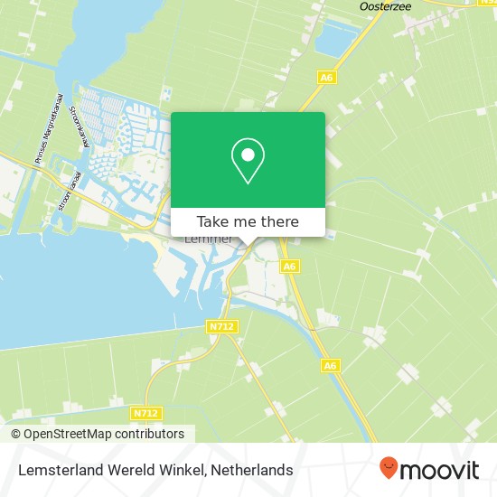 Lemsterland Wereld Winkel Karte
