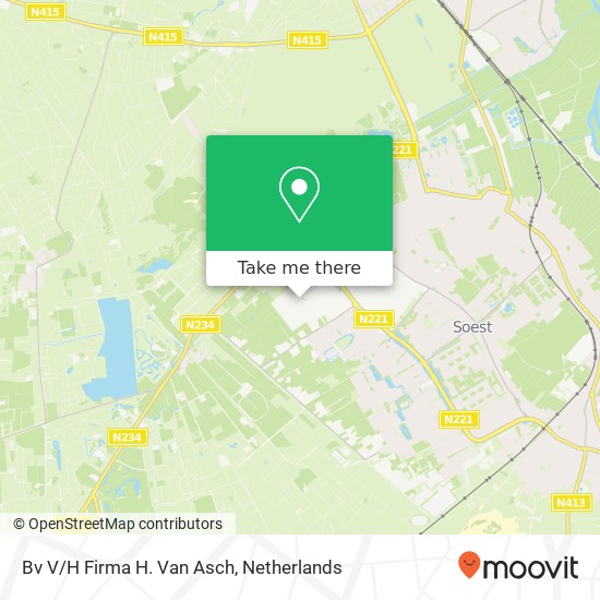 Bv V/H Firma H. Van Asch map