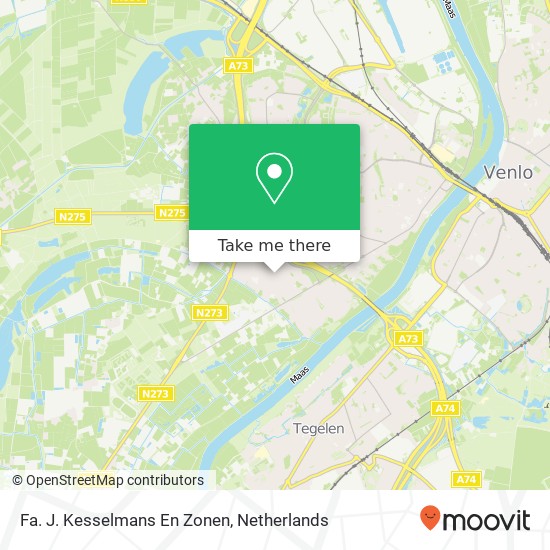 Fa. J. Kesselmans En Zonen map