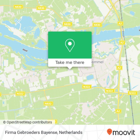 Firma Gebroeders Bayense map