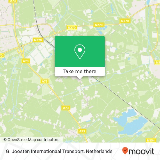 G. Joosten Internationaal Transport map