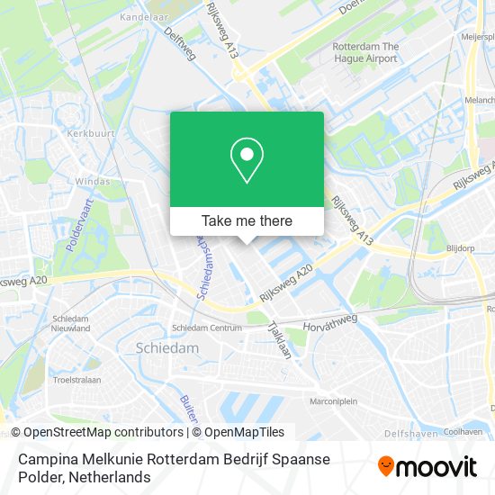 Campina Melkunie Rotterdam Bedrijf Spaanse Polder map