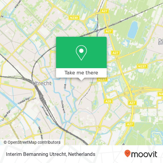 Interim Bemanning Utrecht map