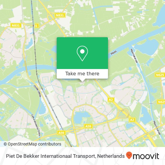 Piet De Bekker Internationaal Transport map