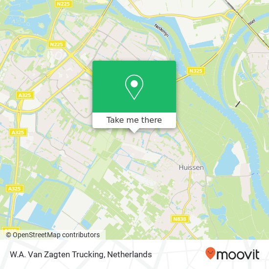 W.A. Van Zagten Trucking map