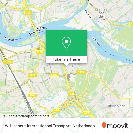 W. Lieshout Internationaal Transport map