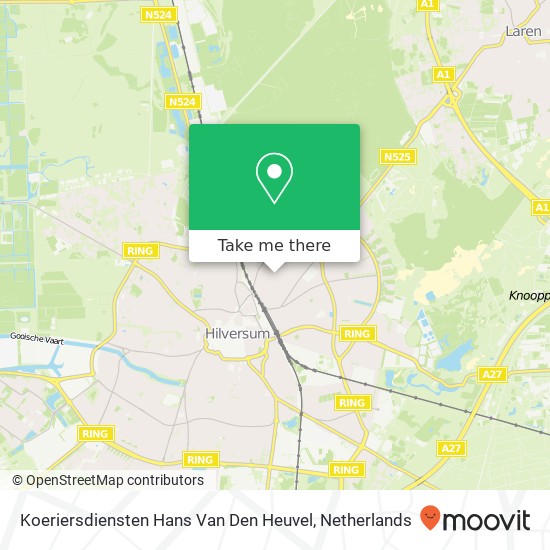 Koeriersdiensten Hans Van Den Heuvel map