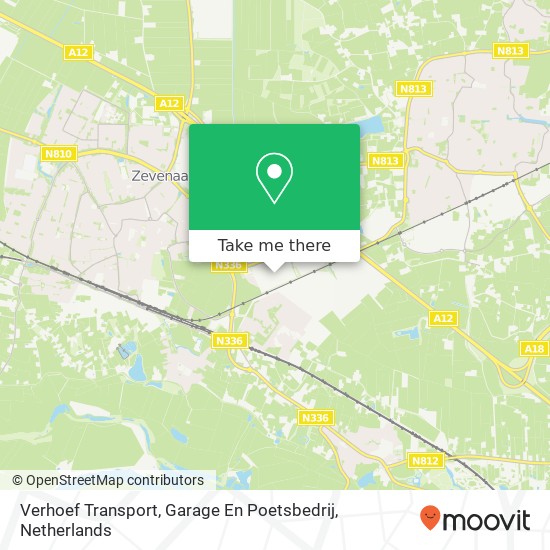 Verhoef Transport, Garage En Poetsbedrij map