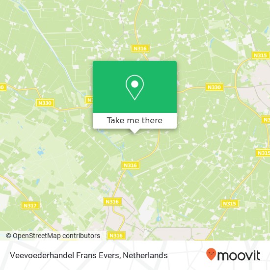 Veevoederhandel Frans Evers map