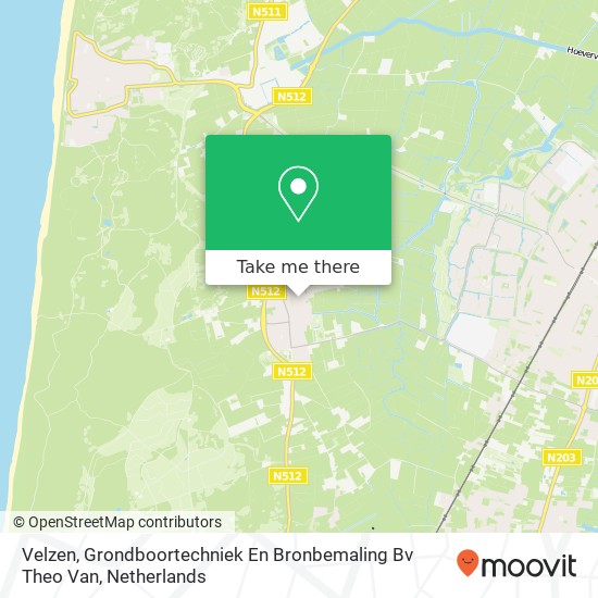 Velzen, Grondboortechniek En Bronbemaling Bv Theo Van map