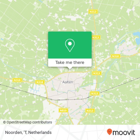 Noorden, 'T map