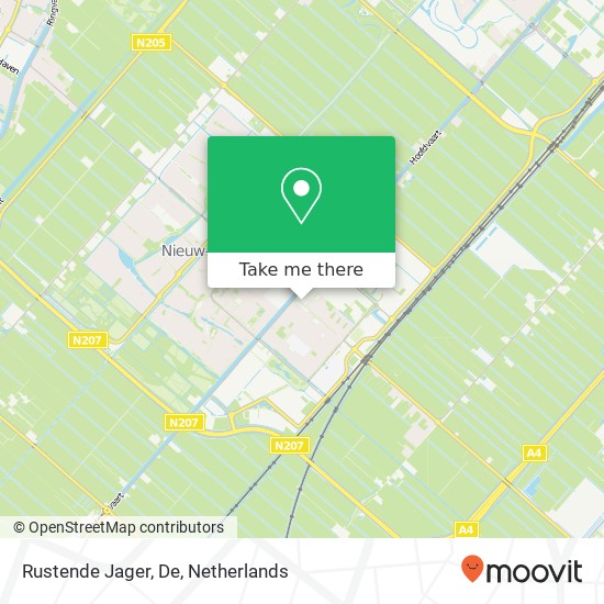 Rustende Jager, De map