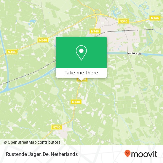 Rustende Jager, De map