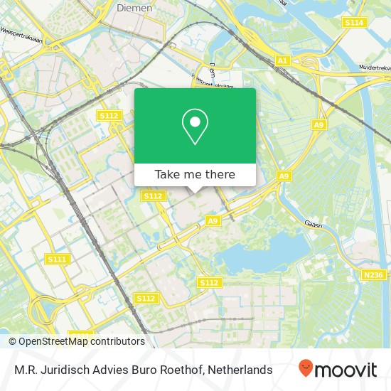 M.R. Juridisch Advies Buro Roethof map