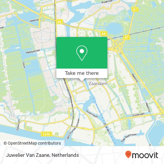 Juwelier Van Zaane map