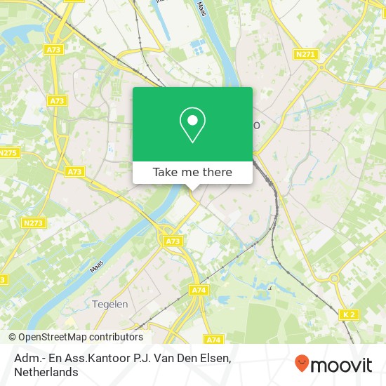 Adm.- En Ass.Kantoor P.J. Van Den Elsen map