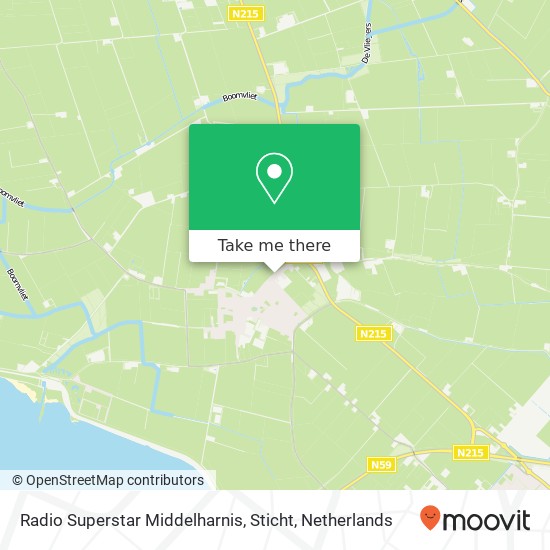 Radio Superstar Middelharnis, Sticht map