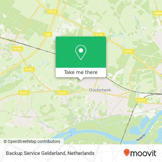 Backup Service Gelderland map