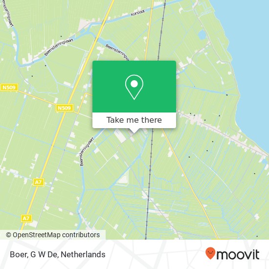 Boer, G W De map
