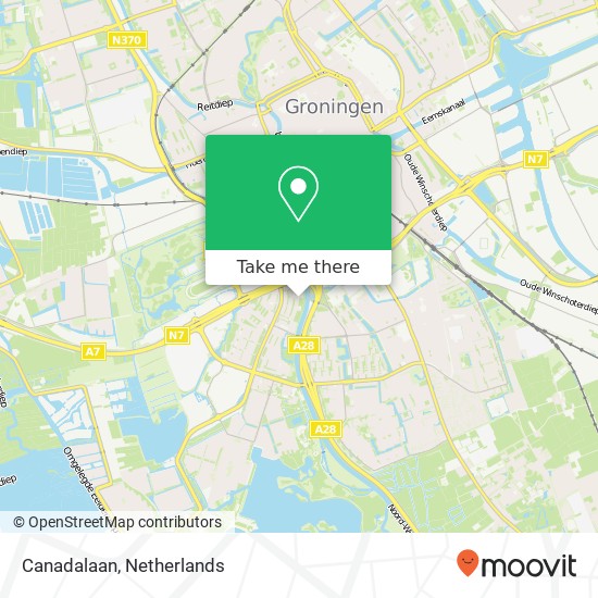 Canadalaan, Canadalaan, 9728 EA Groningen, Nederland Karte