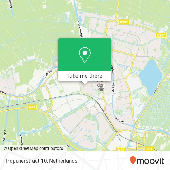 Populierstraat 10, 2404 EZ Alphen aan den Rijn map