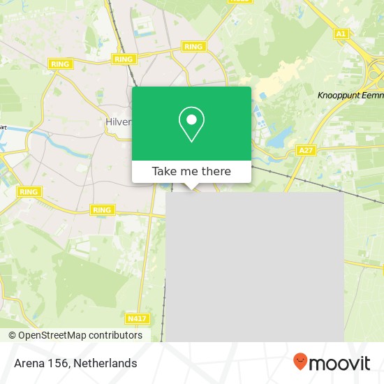 Arena 156, 1213 NZ Hilversum map