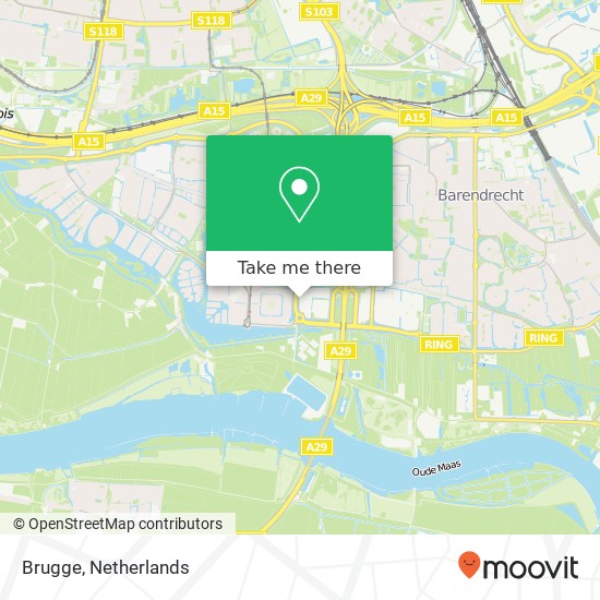 Brugge, Brugge, 2993 Barendrecht, Nederland Karte