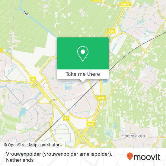Vrouwenpolder (vrouwenpolder ameliapolder), 3825 LJ Amersfoort map