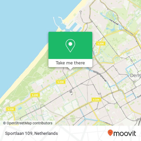 Sportlaan 109, 2566 GN Den Haag map