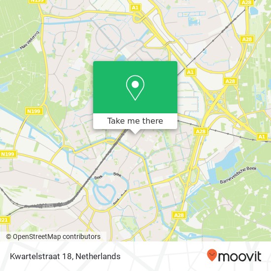 Kwartelstraat 18, 3815 AK Amersfoort Karte