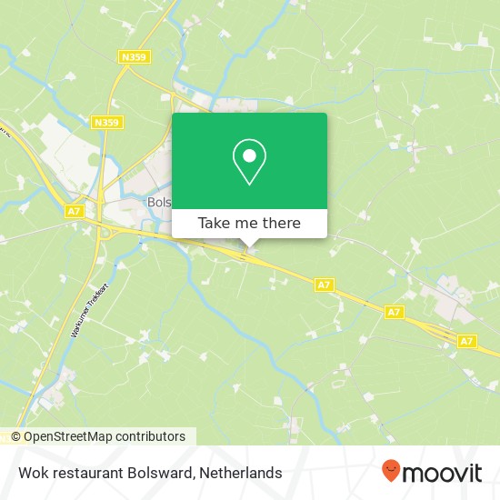 Wok restaurant Bolsward, Kloosterlaan 24 map